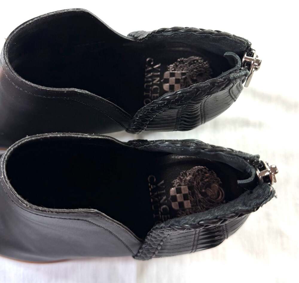Vince Camuto VC-Delsimba Black Leather Ankle Boots Size 9M - Picture 4 of 6